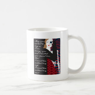 Emily Bronte/Wuthering av höjdgåvadesign med q Kaffemugg