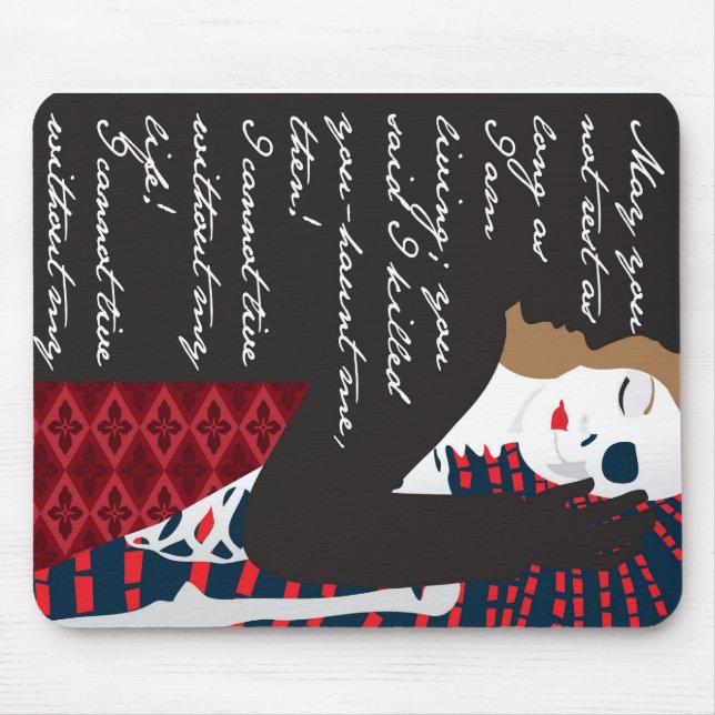 Emily Bronte/Wuthering av höjdgåvadesign med q Musmatta (Framsidan)