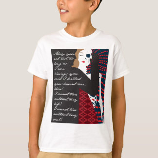Emily Bronte/Wuthering av höjdgåvadesign med q T-shirt