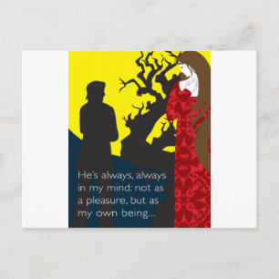 Emily Bronte/Wuthering Height-presentdesign med q Vykort