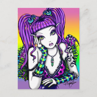 "Emily" Celestial regnbåge kristallklot fe Faery Vykort