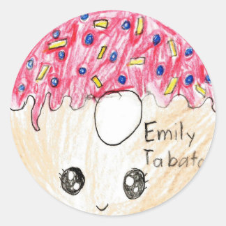 Emily: Circle Sticker Runt Klistermärke