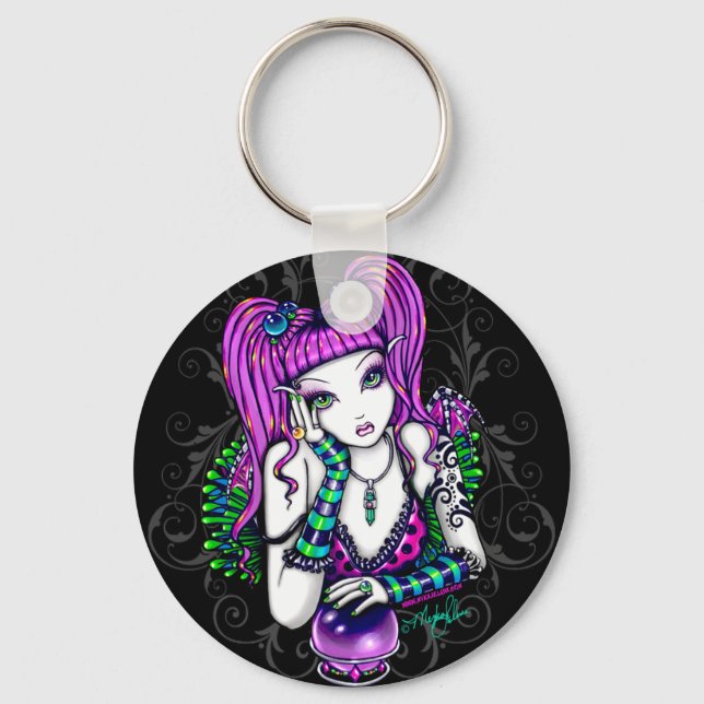 Emily Crystal Boll Rainbow Fairy Keychain Nyckelring (Framsida)