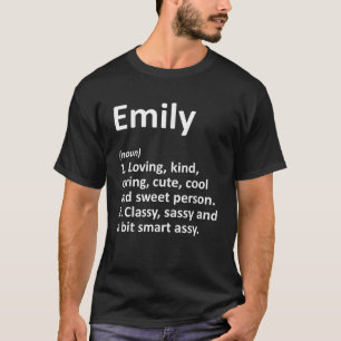 EMILY Definition Personlig Namn Funny Birthday T Shirt