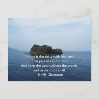 Emily Dickenson - inspirationstakt för läkning Vykort