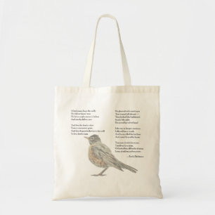 Emily Dickinson Bird Dikt Tote Tygkasse
