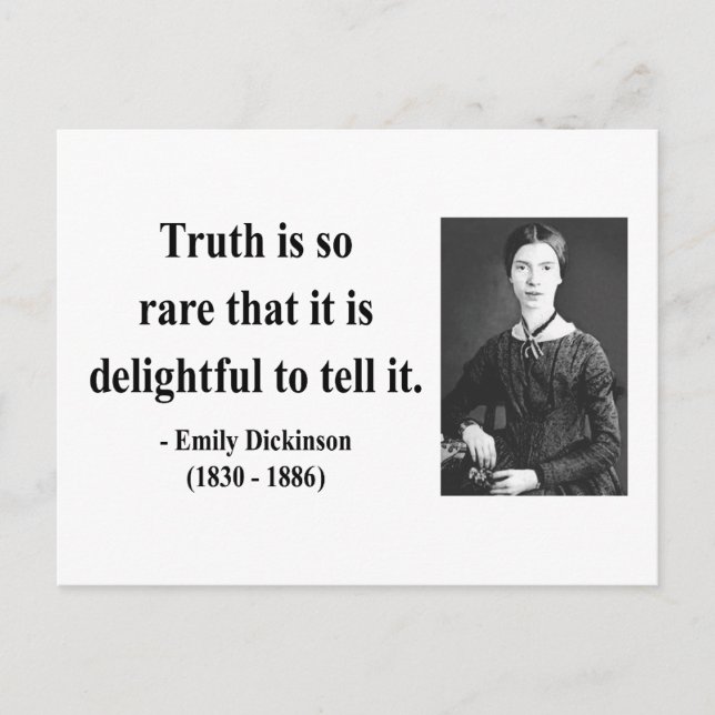 Emily Dickinson Citat 7b Vykort (Framsida)