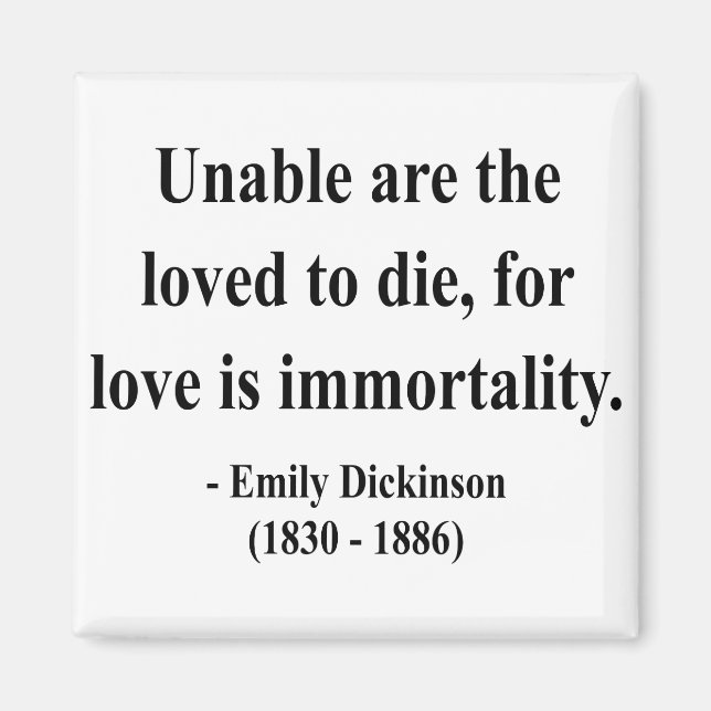 Emily Dickinson Citat 8a Magnet (Framsidan)
