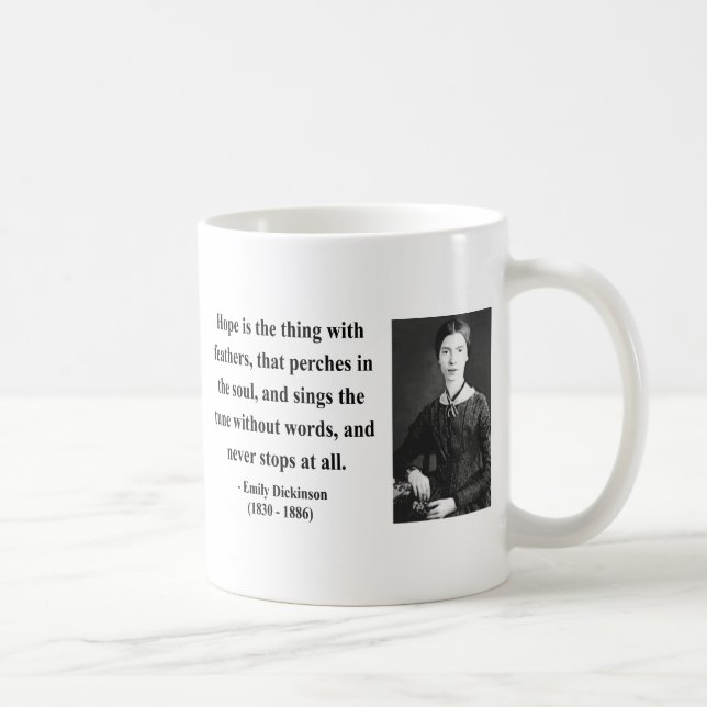 Emily Dickinson citationstecken 1b Kaffemugg (Höger)