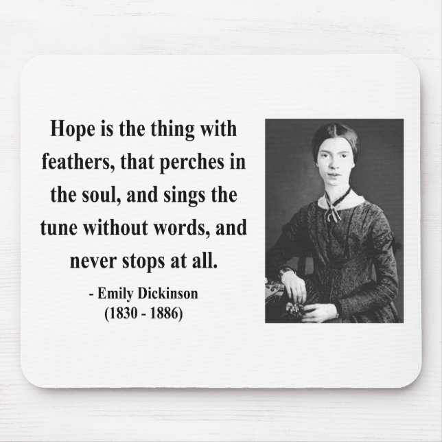 Emily Dickinson citationstecken 1b Musmatta (Framsidan)