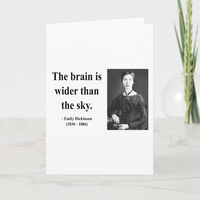 Emily Dickinson citationstecken 3b Kort (Framsida)