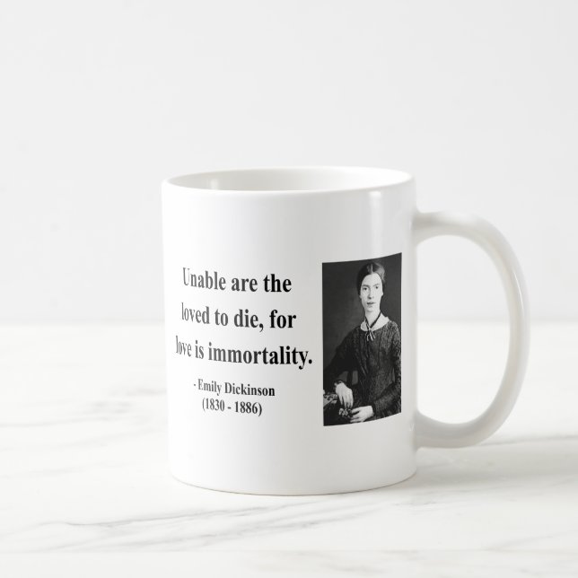 Emily Dickinson citationstecken 8b Kaffemugg (Höger)