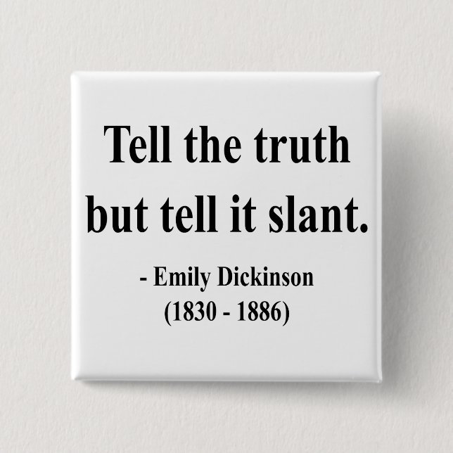 Emily Dickinson citationstecken 9a Knapp (Framsida)