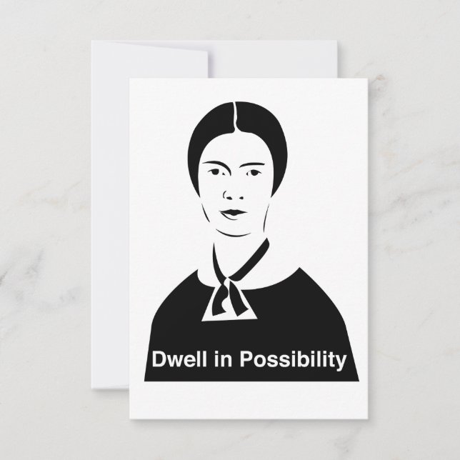 Emily Dickinson Dwell i potentiella inbjudningar (Framsida)