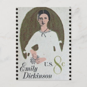 Emily Dickinson-frankostämpel Vykort