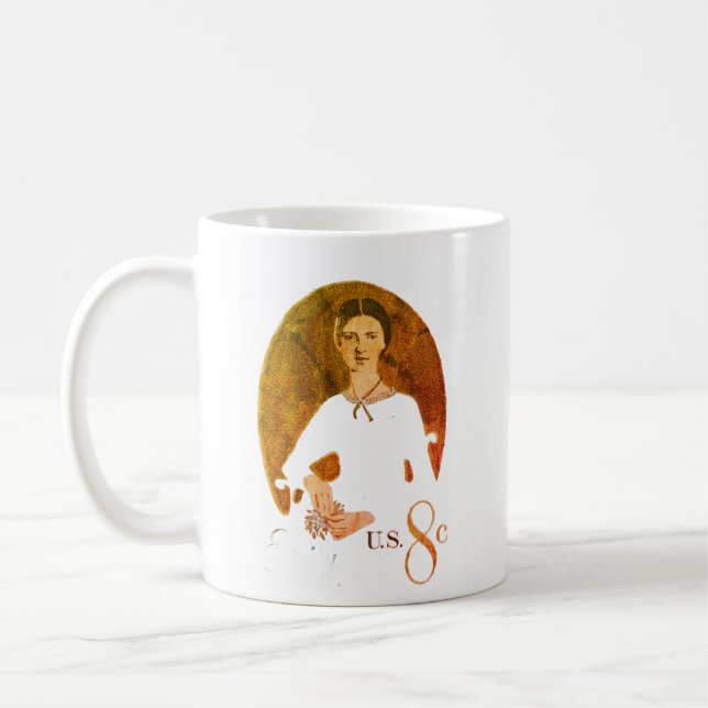 Emily Dickinson frimärke Kaffemugg (Vänster)