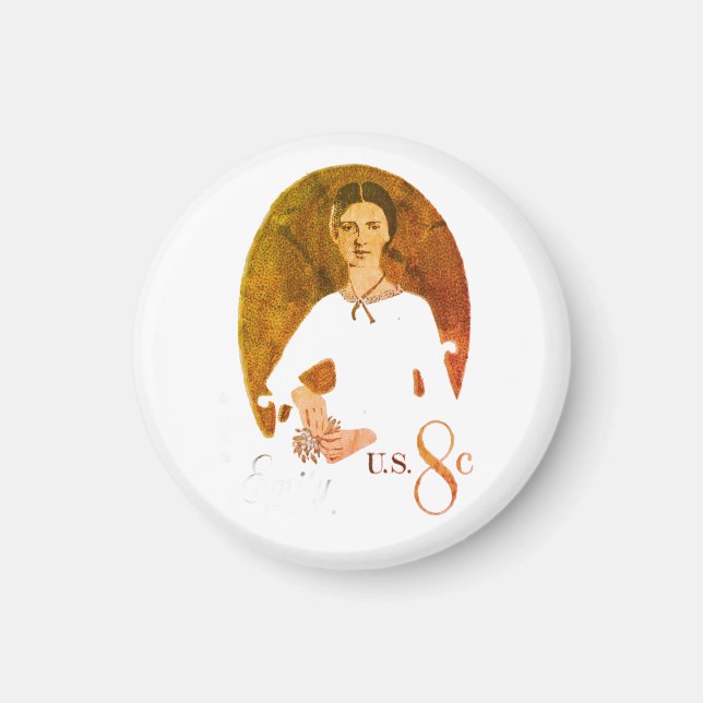 Emily Dickinson frimärke Magnet (Framsidan)