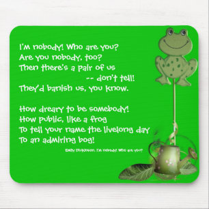 Emily Dickinson, Frog med Pot Mousepad Musmatta
