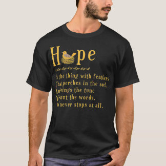 Emily Dickinson Hope är Sak med fjädrar Bi T Shirt