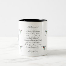 Emily Dickinson Hummingbird 2-Tone cafee Mugg