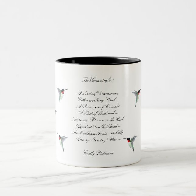 Emily Dickinson Hummingbird 2-Tone cafee Mugg (Center)