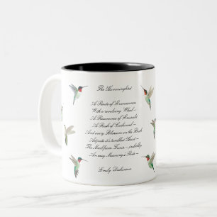 Emily Dickinson Hummingbird Två-Tonad Mugg