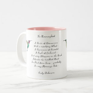 Emily Dickinson Hummingbird Två-Tonad Mugg