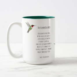 Emily Dickinson Hummingbird Två-Tonad Mugg