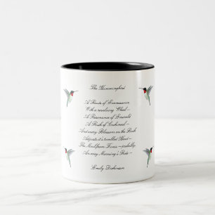 Emily Dickinson Hummingbird Två-Tonad Mugg