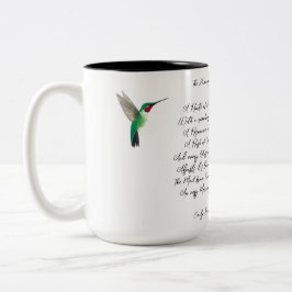 Emily Dickinson Hummingbird Two-Tone Coffee Mugg