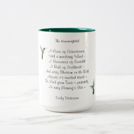 Emily Dickinson Hummingbird Two-Tone Coffee Mugg