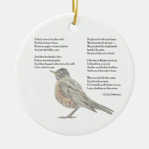 Emily Dickinson "In the Garden" Dikt Julgransprydnad Keramik