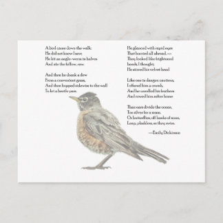 Emily Dickinson "In the Garden" Dikt Postcard Vykort