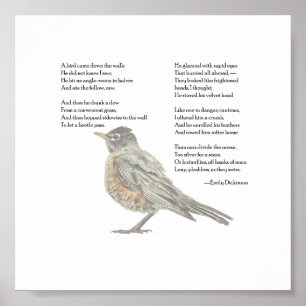 Emily Dickinson "In the Garden" Dikt Poster