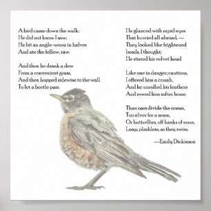 Emily Dickinson "In the Garden" Dikt Poster