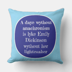 "Emily Dickinson Ljussabel" kastkudde Kudde