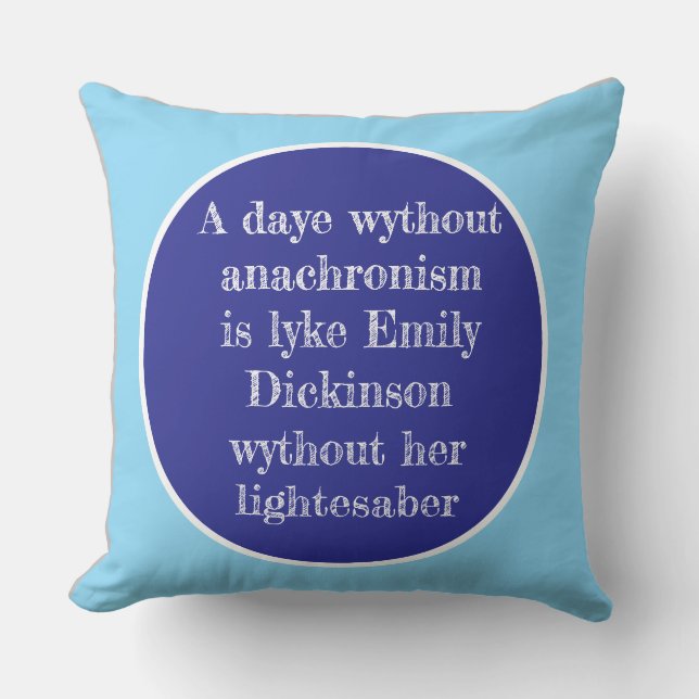 "Emily Dickinson Ljussabel" kastkudde Kudde (Framsida)