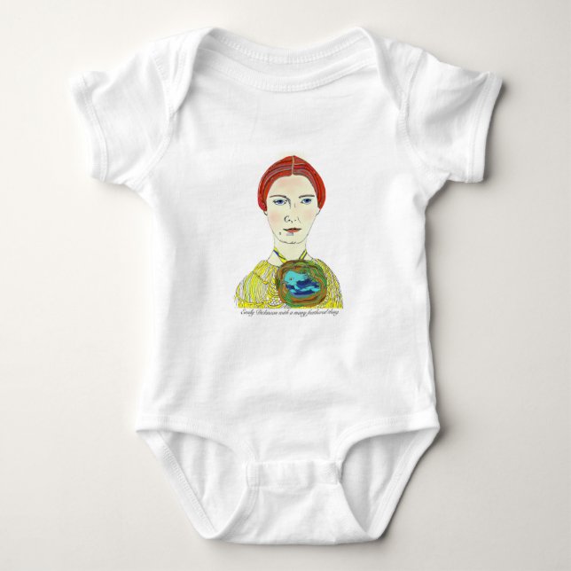 Emily Dickinson med många befjädrade saken T Shirt (Framsida)