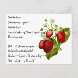 Emily Dickinson "Över stängslet", vykort för Dikt