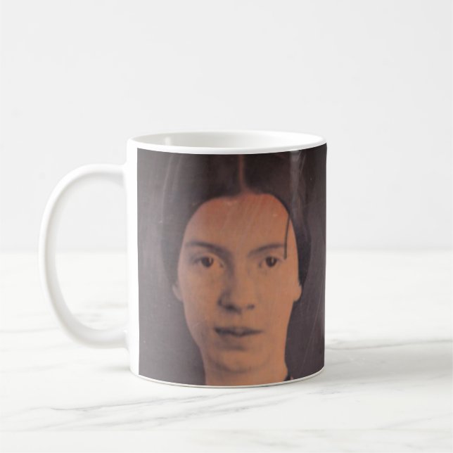 Emily Dickinson porträtt Kaffemugg (Vänster)
