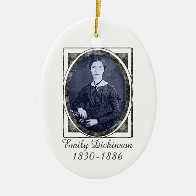 Emily Dickinson prydnad Julgransprydnad Keramik (Framsidan)