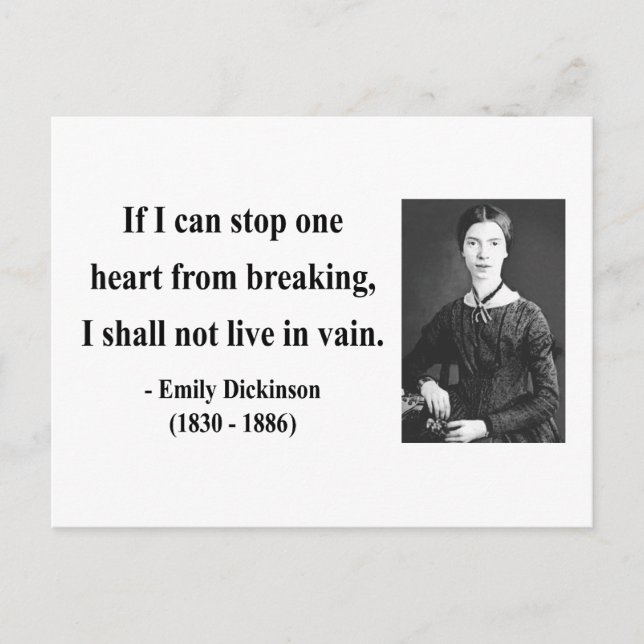 Emily Dickinson Quote 6b Vykort (Framsida)