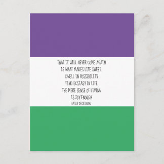 Emily Dickinson-vykort för offerter Vykort