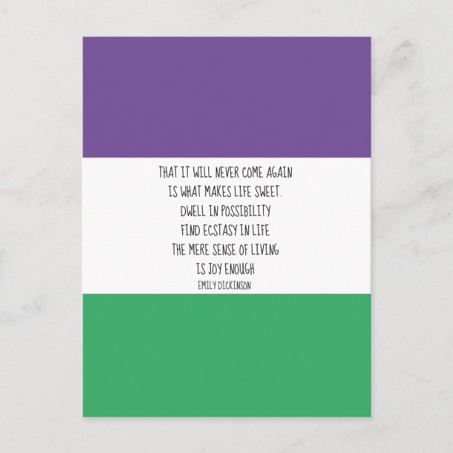 Emily Dickinson-vykort för offerter Vykort (Framsida)