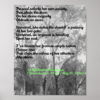 Emily Dickinsons Dikt (Soul..) Poster