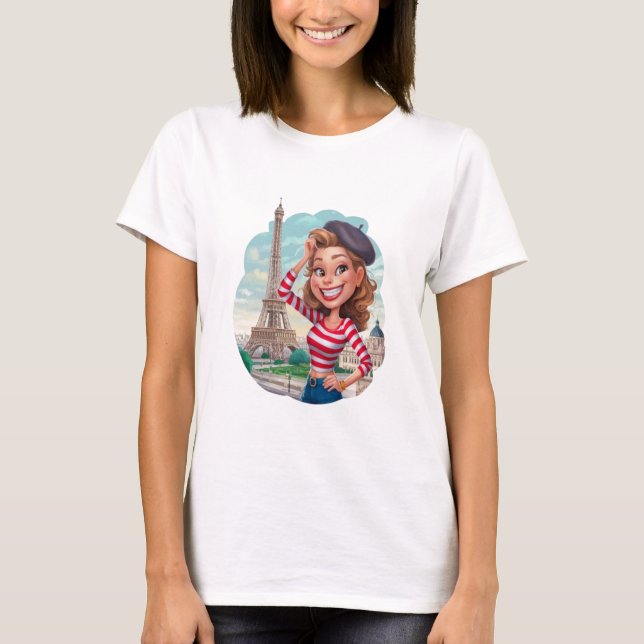 Emily em Paris sticker T Shirt (Framsida)