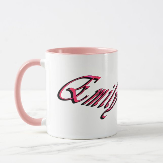 Emily Girls Namn Logotyp Mugg (Vänster)