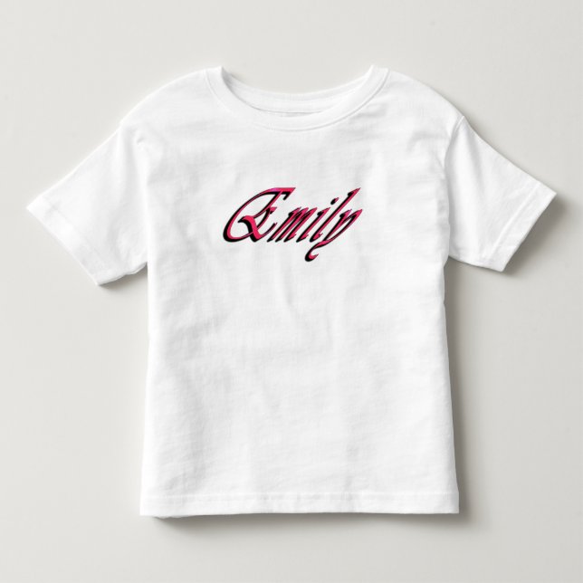 Emily Girls Namn Logotyp T-shirt (Framsida)