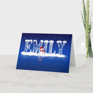 Emily - julkort som personifieras för en Emily Helgkort