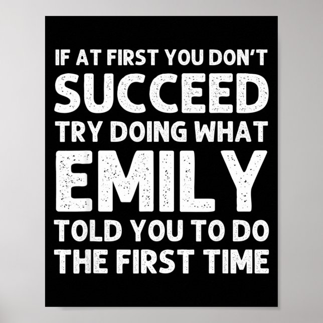 Emily Name D Birthday Funny Christmas Joke  Poster (Framsidan)